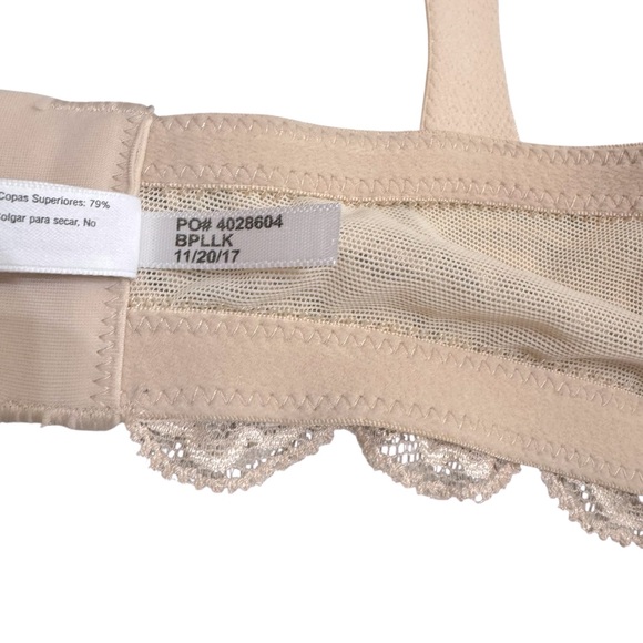 Le Mystere Beige Lace Bra, Size 34DDD/F - Picture 6 of 7
